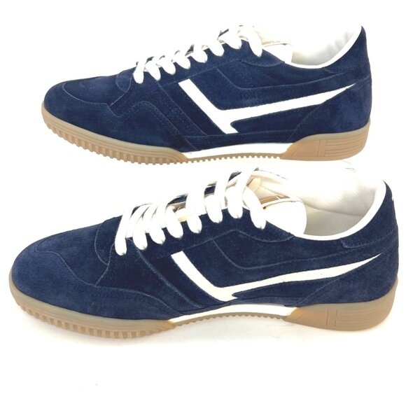 Tom Ford Jackson Suede Low Top Sneaker Navy Blue Lace-Up Men Size 9 UK8 - Picture 3 of 14